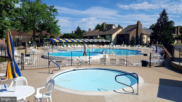 view of pool with a patio