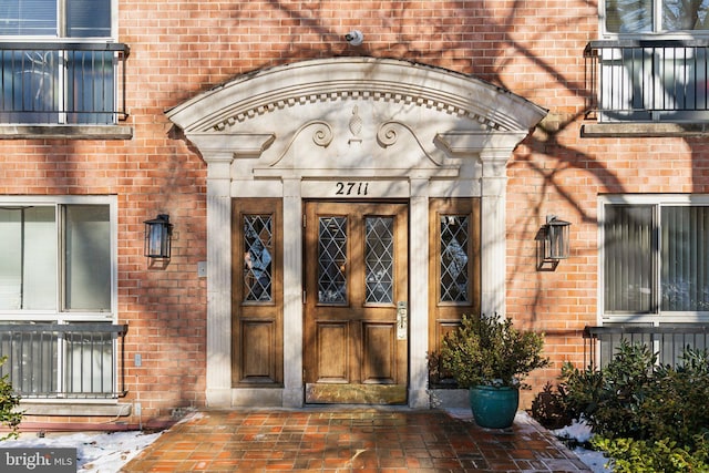 view of doorway to property