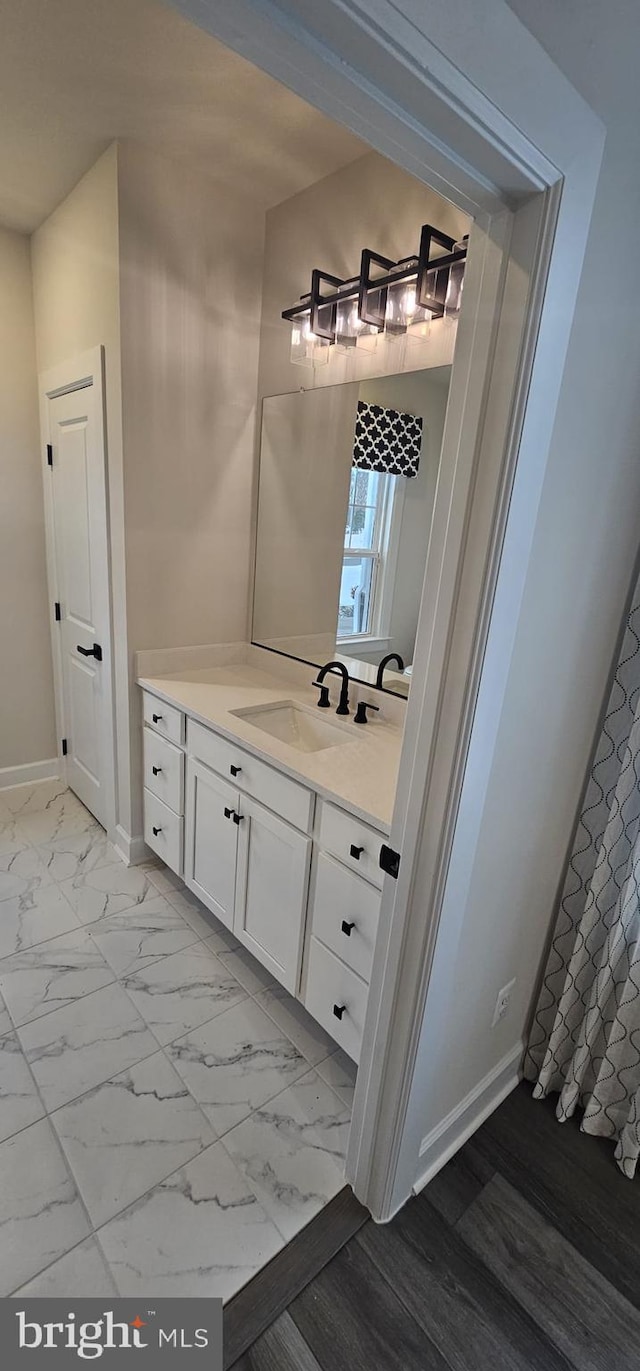 bathroom with vanity