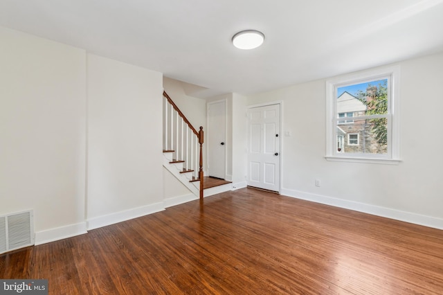 foyer with hardwood / wood-style flooring