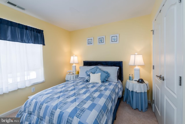 view of carpeted bedroom