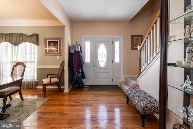 entryway featuring wood-type flooring