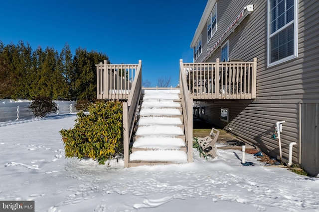 view of home's community with a wooden deck