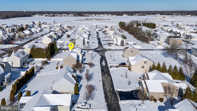 view of snowy aerial view