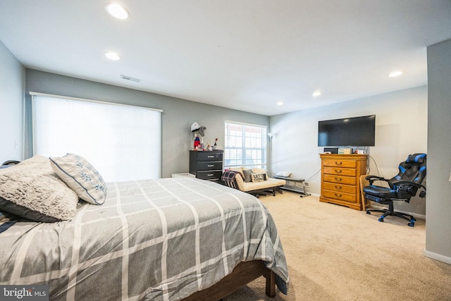 bedroom with carpet floors