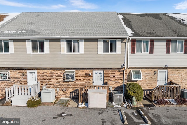 view of front of home with central AC unit