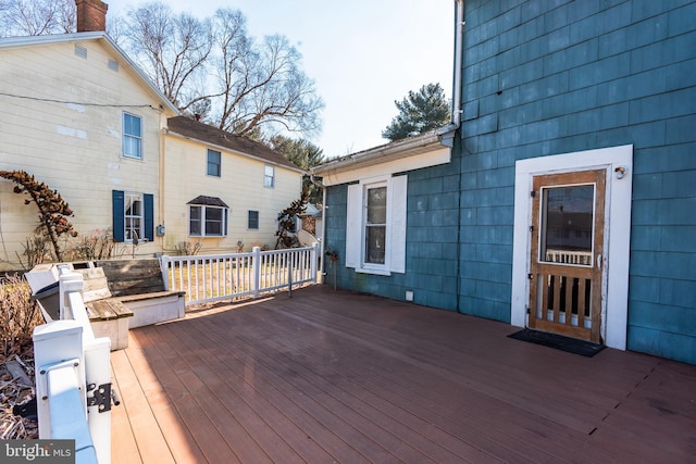 view of wooden deck