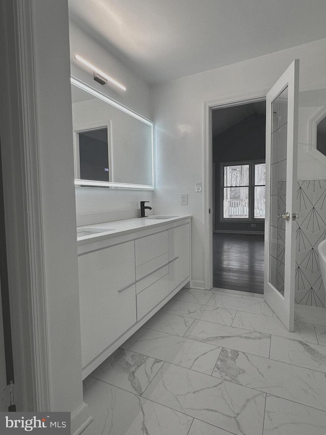 bathroom with vanity