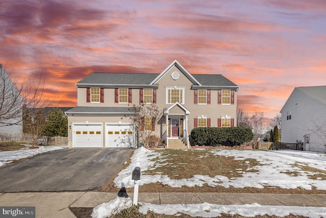 view of front of house featuring a garage