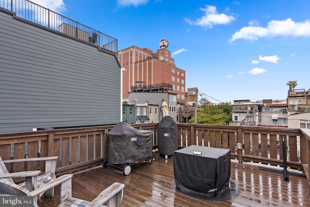 deck with grilling area