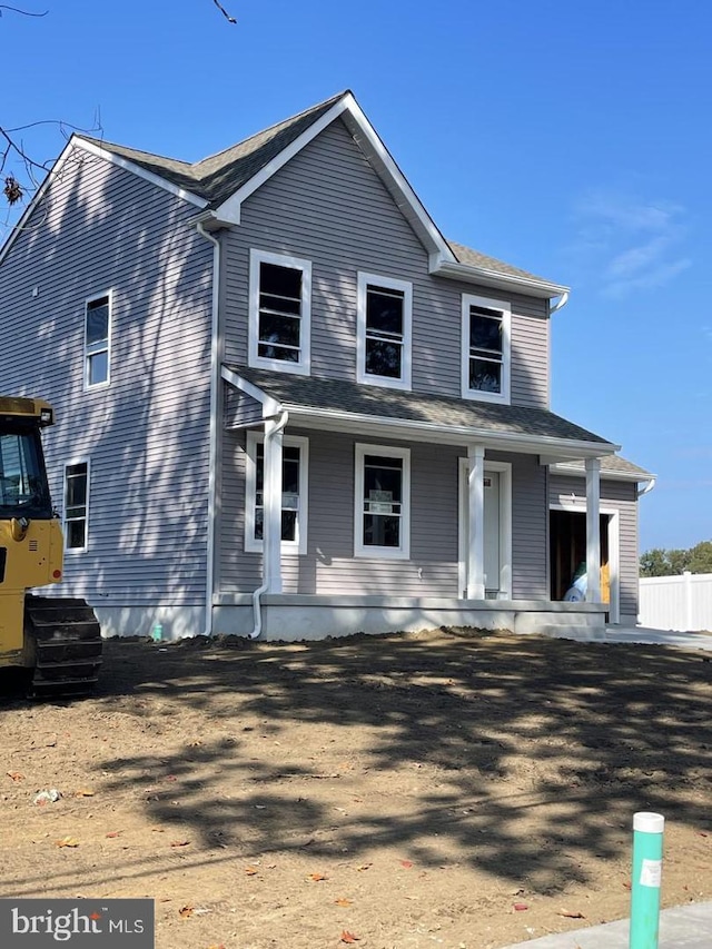 view of front of house with covered porch