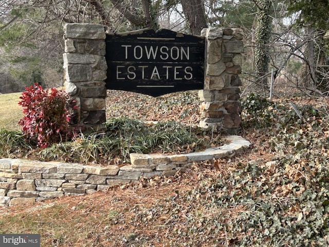 view of community sign