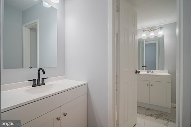 bathroom featuring vanity