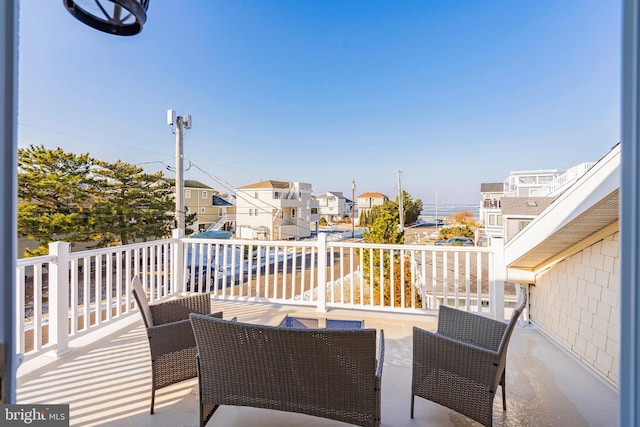 balcony featuring an outdoor living space