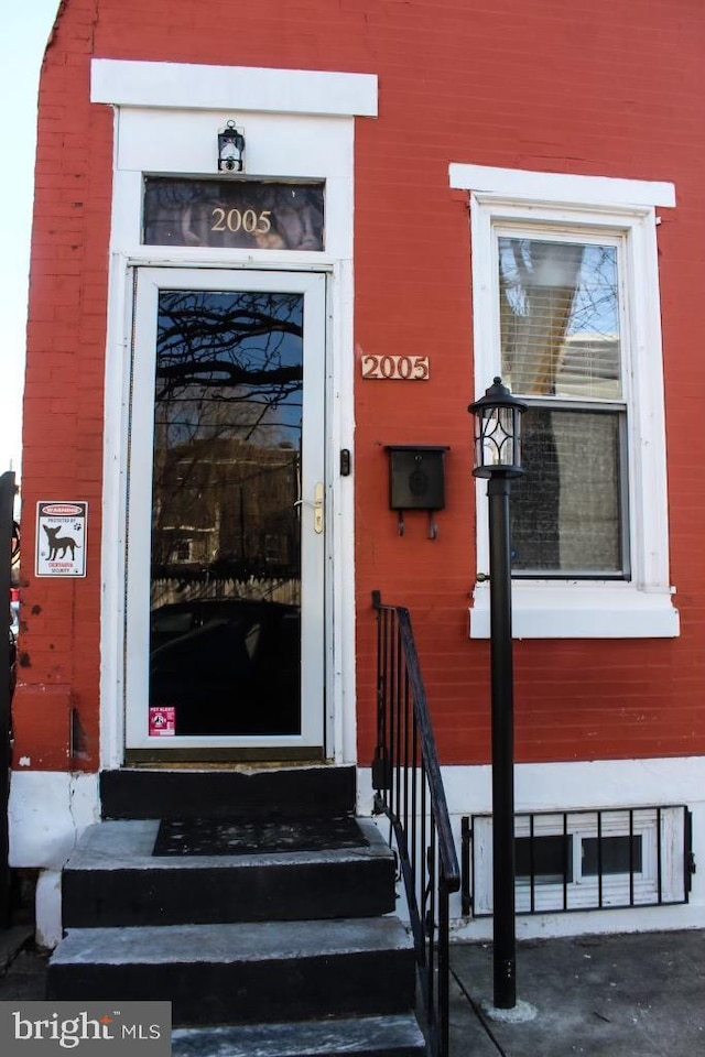 view of doorway to property