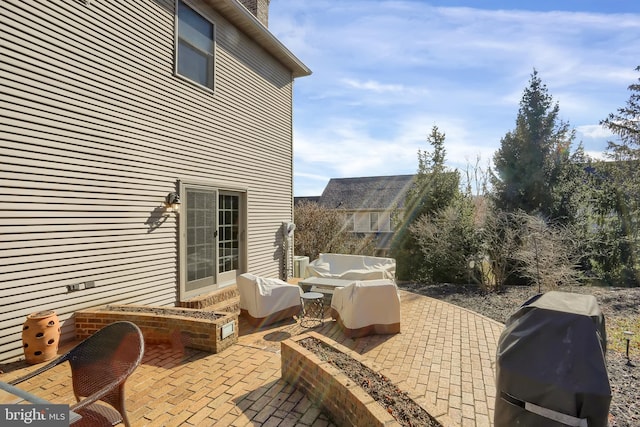 view of patio with area for grilling