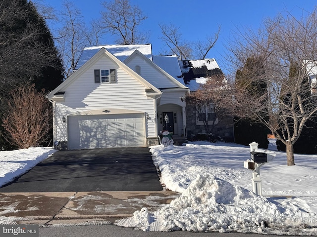 view of property with a garage