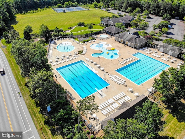 birds eye view of property