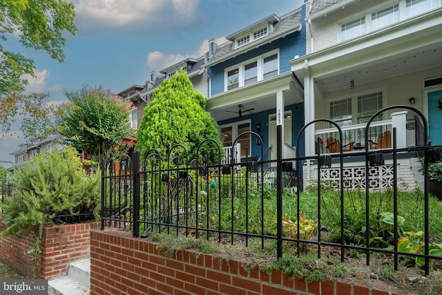 exterior space with covered porch