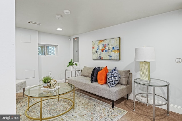 view of carpeted living room