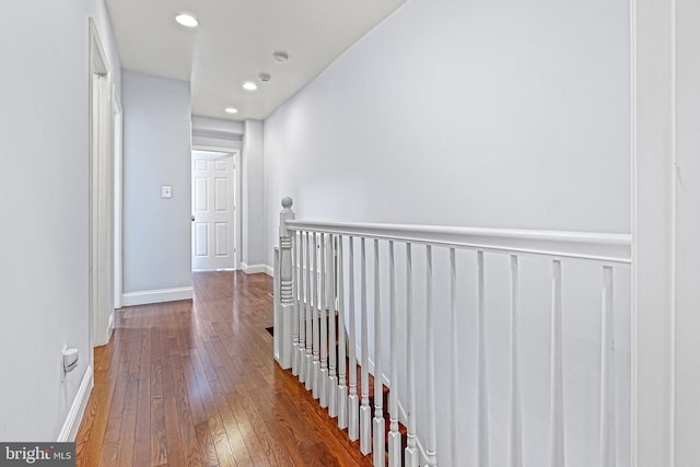 hall featuring wood-type flooring