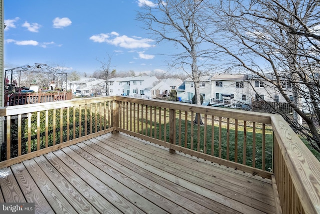 deck with a gazebo