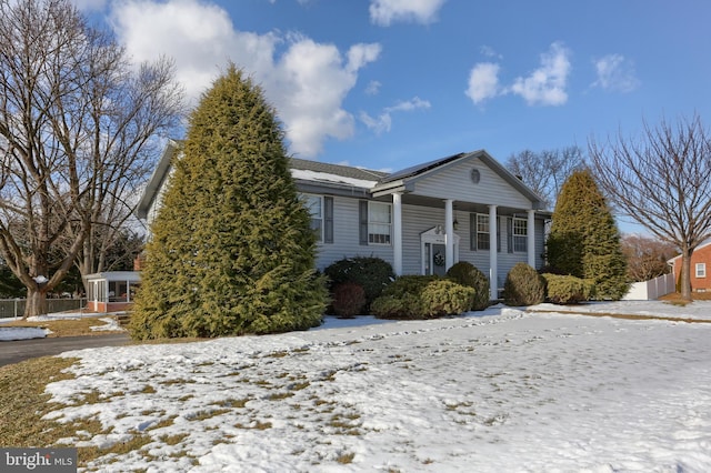 view of front of home