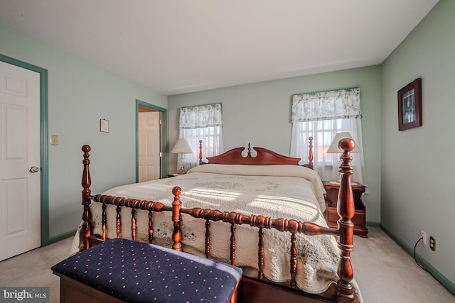 view of carpeted bedroom