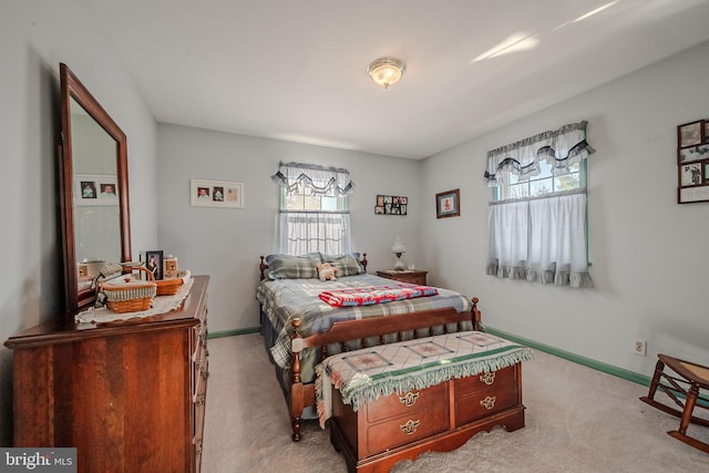 view of carpeted bedroom