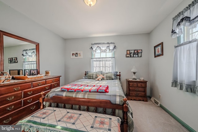 bedroom with carpet