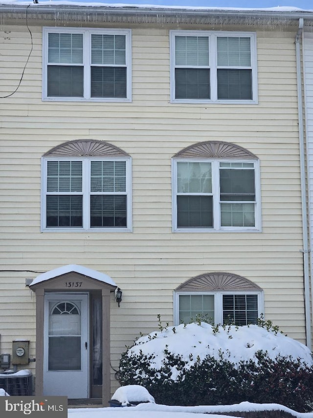 view of front of house with central AC