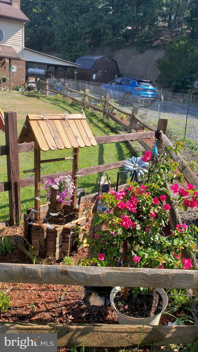 surrounding community featuring fence