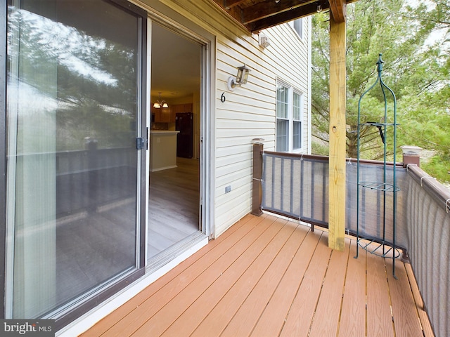 view of wooden deck