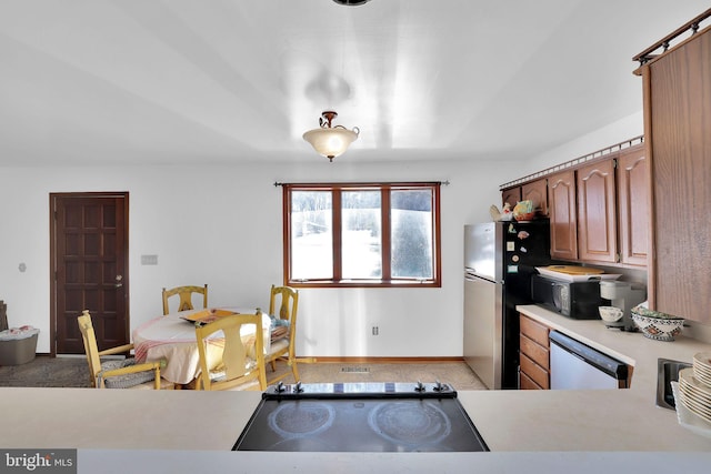 kitchen featuring black appliances