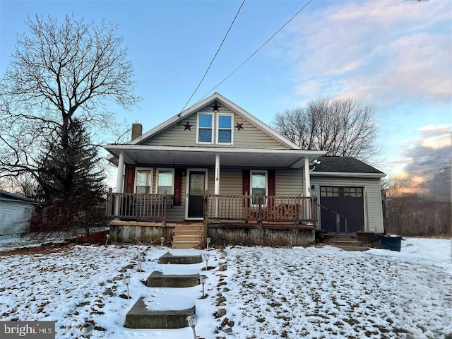 bungalow-style house featuring covered porch