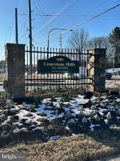 view of community sign