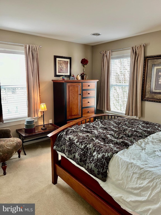 view of carpeted bedroom