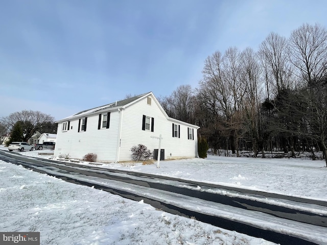 view of snowy exterior