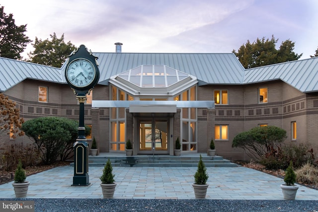 exterior space featuring french doors