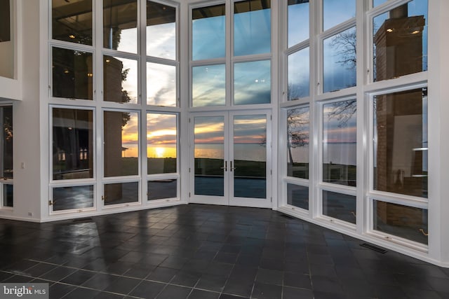 interior space with french doors