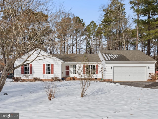 view of front facade with a garage