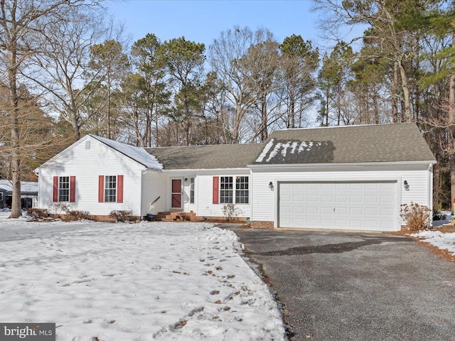 view of front facade with a garage