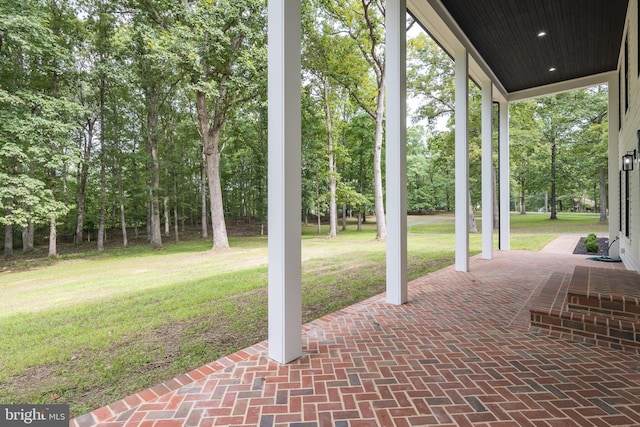 view of patio / terrace with a porch