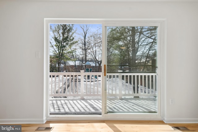 doorway with a wealth of natural light