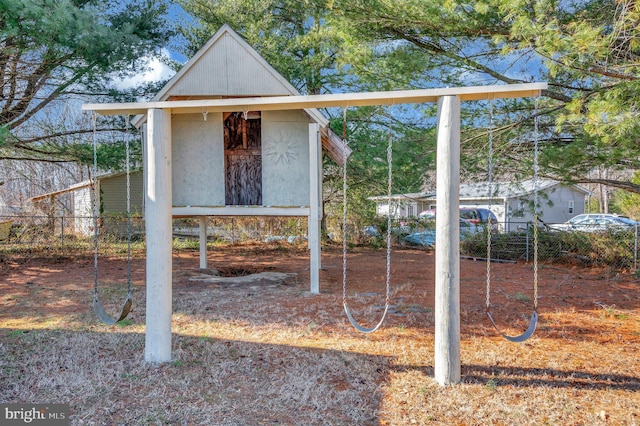 view of jungle gym