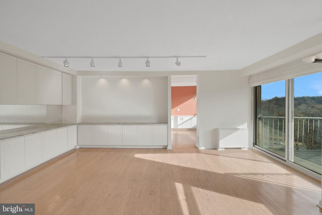 spare room featuring light hardwood / wood-style floors