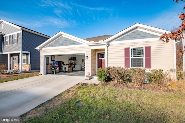 view of front of house featuring a garage