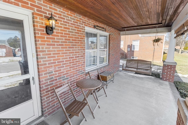 view of patio / terrace featuring covered porch