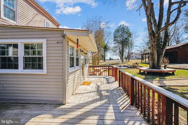 view of wooden deck