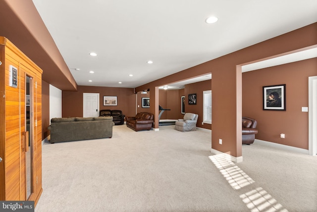 view of carpeted living room